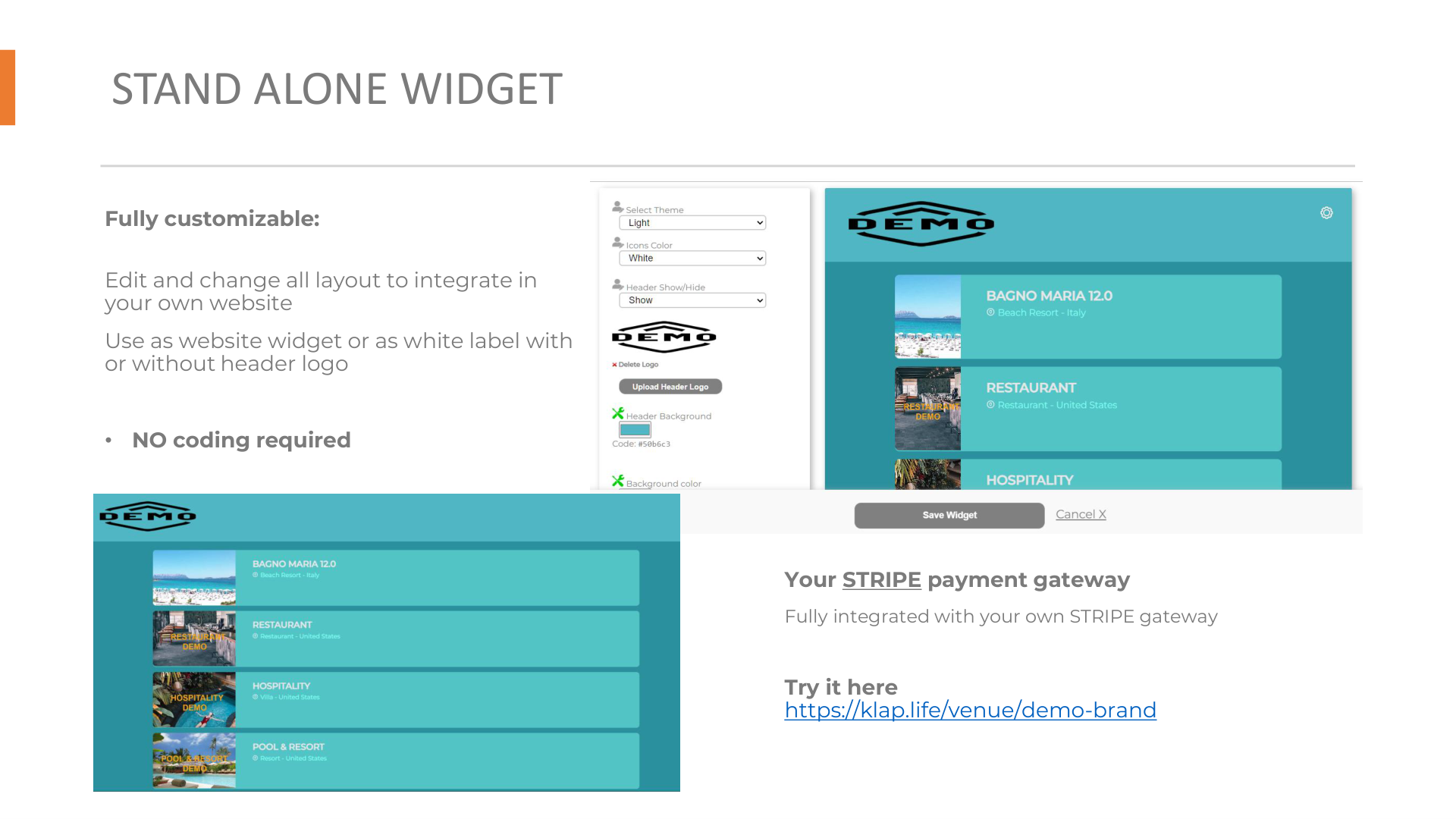 KLAP.life white-label widget example